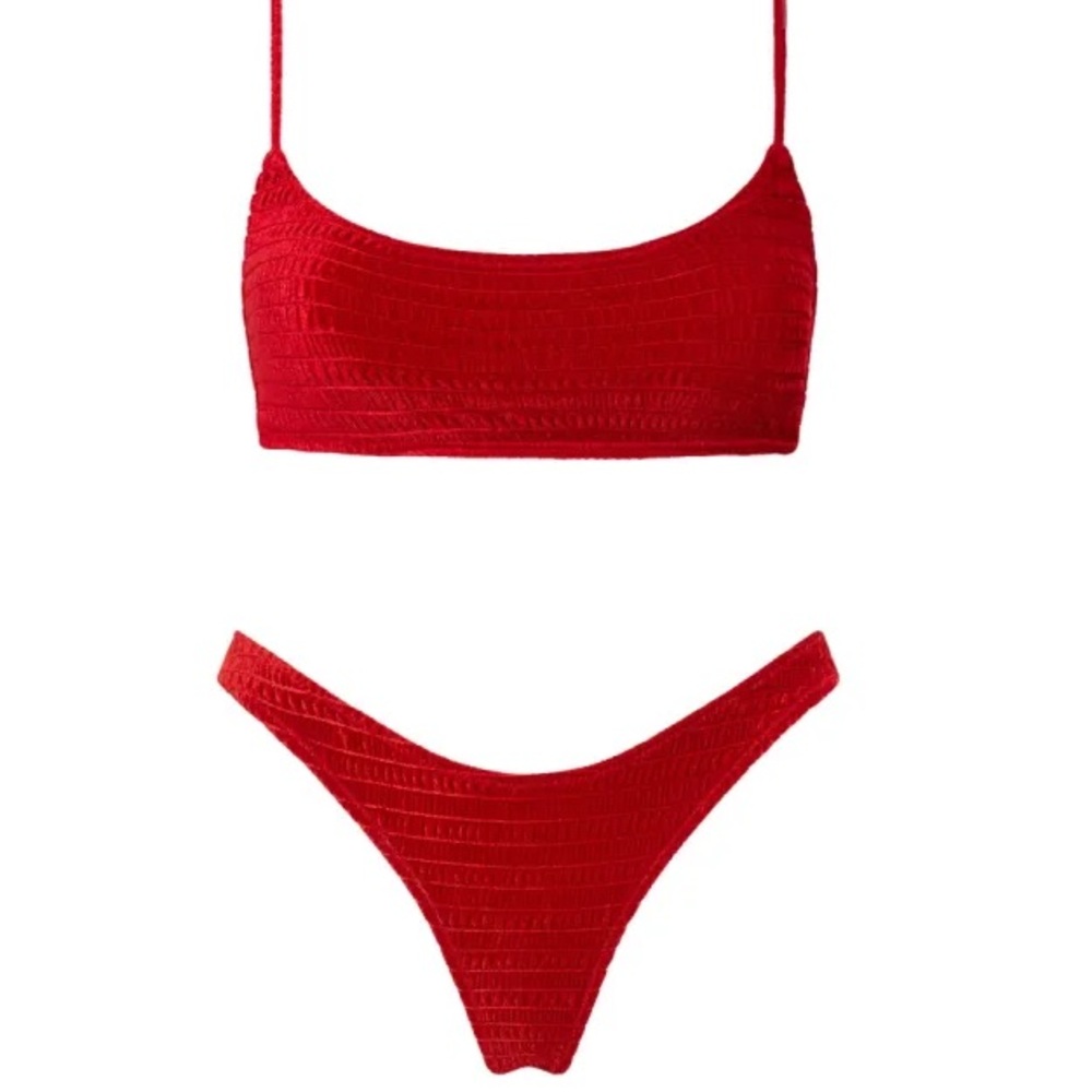 Triangl Mica Bikini Small++ Red crochet